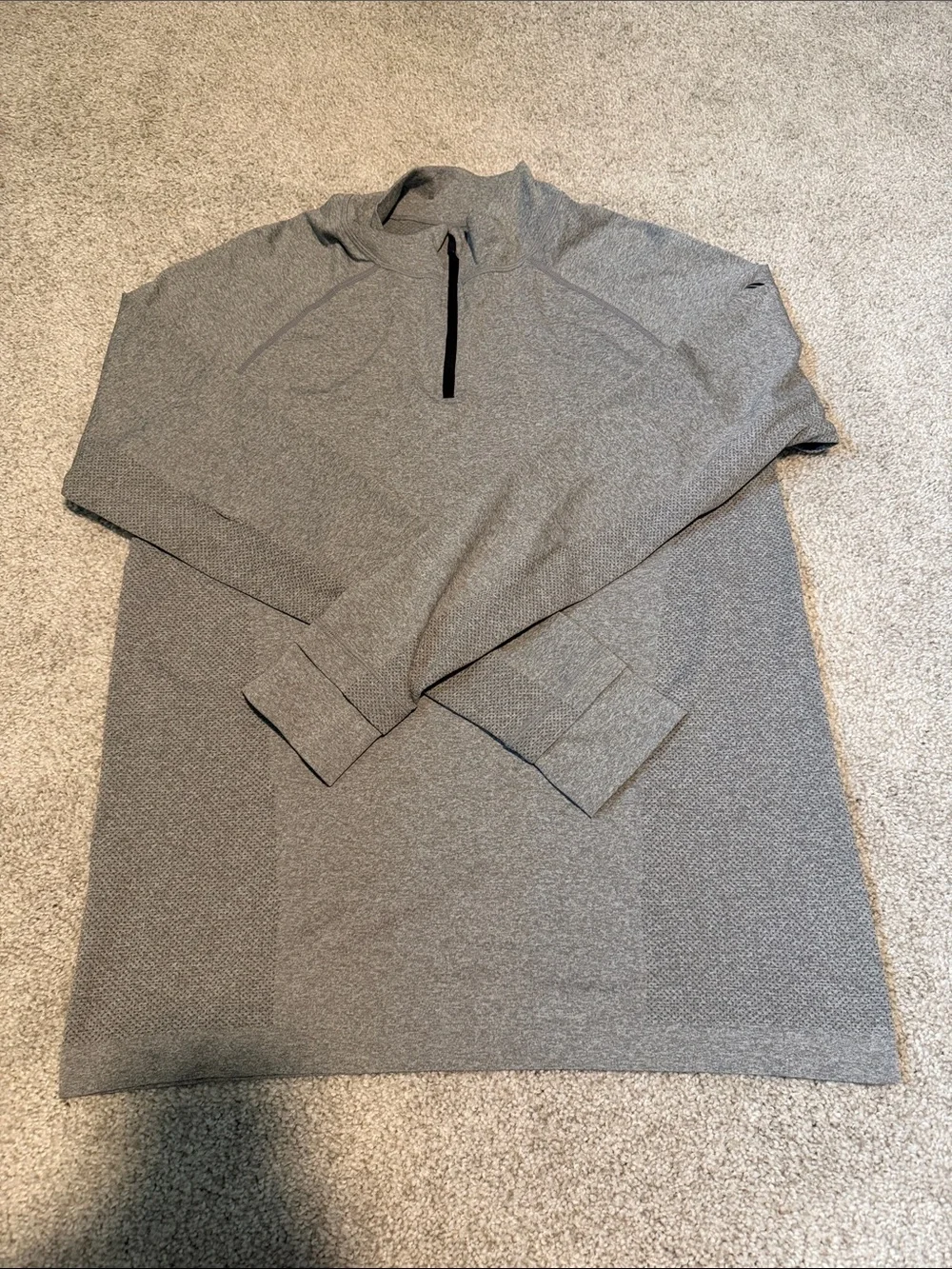 Fabletics Men's Gray Quarter-Zip Pullover Sweater